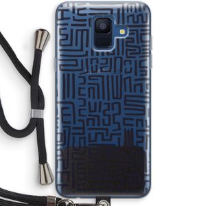 Moroccan Print: Samsung Galaxy A6 (2018) Transparant Hoesje met koord
