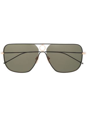 Thom Browne Eyewear lunettes de soleil à monture aviateur - Noir