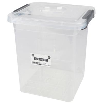 Urban Living Opberg box - 11 liter - 27 x 25 x 27cm - met deksel en clips - waterdicht
