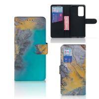 Huawei P40 Pro | Bookcase | Marble Blue Gold
