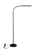 MAUL vloerlamp LED Pirro op voet, hoog 126.5cm, warmwit licht dimbaar, flexible draaibare arm, zwart - thumbnail
