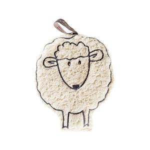 Warmte knuffel schaap - 16 x 18 cm - polyester - magnetronknuffel - warmteknuffel