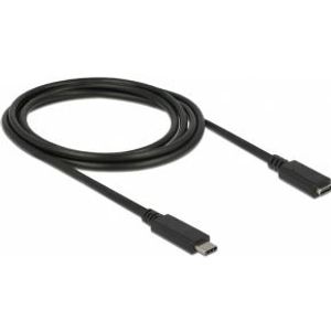 Delock 85542 USB 10 Gbps verlengkabel USB Type-C male naar female 2 m 4K PD 60 W