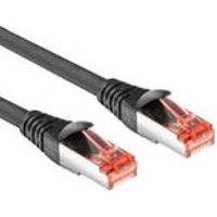 ACT Zwarte 5 meter PVC U/FTP CAT6A high flexibility tangle-free patchkabel snagless met RJ45 connect