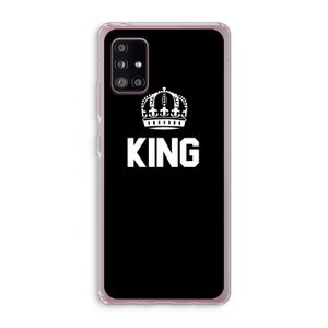King zwart: Samsung Galaxy A51 5G Transparant Hoesje