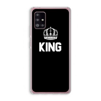 King zwart: Samsung Galaxy A51 5G Transparant Hoesje