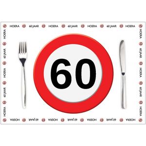 Papieren placemats 60 jaar 10 stuks