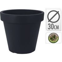 Bloempot Rond 30x26 cm Antraciet - thumbnail