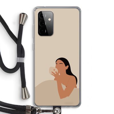 Fresh coffee: Samsung Galaxy A72 5G Transparant Hoesje met koord