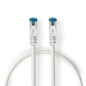 CAT6a-Kabel | S/FTP | RJ45 Male | RJ45 Male | 5.00 m | Snagless | Rond | Gevlochten / PVC | Zilver |