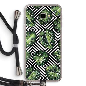 Geometrische jungle: Samsung Galaxy J4 Plus Transparant Hoesje met koord