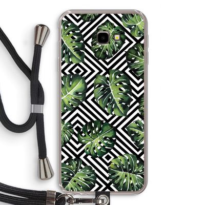 Geometrische jungle: Samsung Galaxy J4 Plus Transparant Hoesje met koord