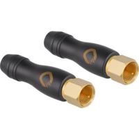 Serie F-stekkers Adapter, recht Inhoud: 2 stuk(s) Oehlbach