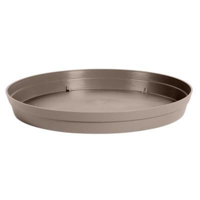 EDA Bloempot onderschaal Toscane - kunststof - taupe - D23 cm - opvangschalen