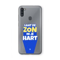 Laat de zon in je hart: Samsung Galaxy A11 Transparant Hoesje