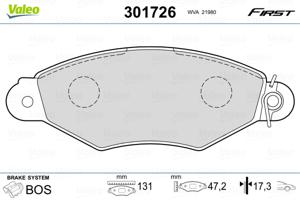 Valeo Remblokset 301726