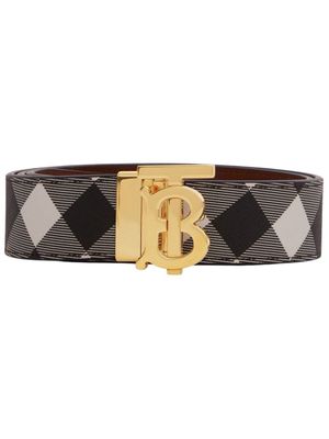 Burberry ceinture réversible à boucle logo - Marron