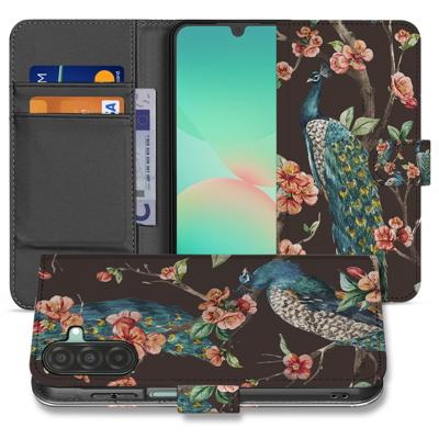 Samsung Galaxy A17 | Bookcase | Hoesje Met Pasjes Pauw Bloemen Print