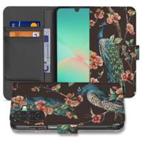 Samsung Galaxy A17 | Bookcase | Hoesje Met Pasjes Pauw Bloemen Print