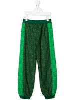 Gucci Kids pantalon de jogging en dentelle fleurie - Vert - thumbnail