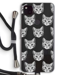 Kitten: Pixel 4a 5G Transparant Hoesje met koord