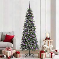 Kunstkerstboom met 300 LED Groen 210 cm PVC en Plastic en Staal