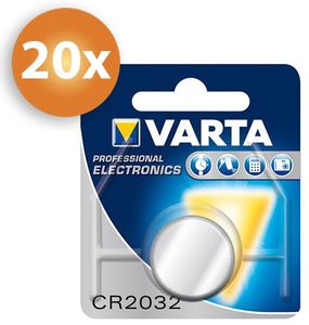 Varta CR2032 knoopcel batterij - 20 stuks Voordeelverpakking