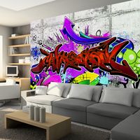 Zelfklevend fotobehang - Graffiti, Urban Style, Premium Print - thumbnail