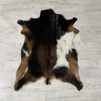 Geitenhuid bruin zwart wit 85x65cm