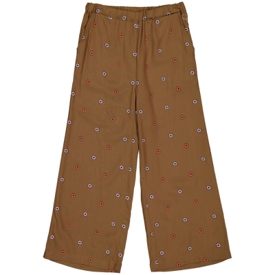Quapi Meisjes broek - Aaltje - AOP bloemen bruin