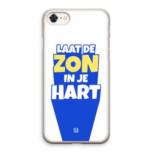 Laat de zon in je hart: iPhone 8 Transparant Hoesje