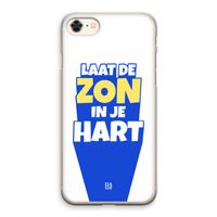 Laat de zon in je hart: iPhone 8 Transparant Hoesje
