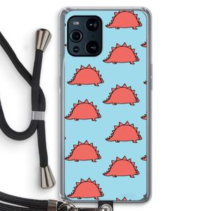 Dinosawrr: Oppo Find X3 Transparant Hoesje met koord