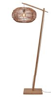 GOOD&MOJO Vloerlamp 'Madeira' Bamboe en rotan, 176cm, kleur Naturel