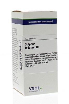 VSM Sulphur iodatum D6 (200 tab)