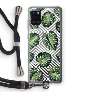 Geometrische jungle: Samsung Galaxy A31 Transparant Hoesje met koord