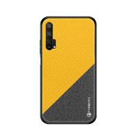 PINWUYO eert serie schokbestendige PC + TPU beschermhoes voor Huawei Honor 20 Pro (geel)