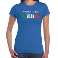 Italie Proud to be Italian landen t-shirt blauw dames - thumbnail