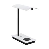 EGLO Arenaza Tafellamp - LED -Qi lader - 32 cm - Wit|Zwart - Dimbaar