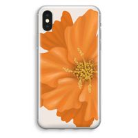 Orange Ellila flower: iPhone X Transparant Hoesje