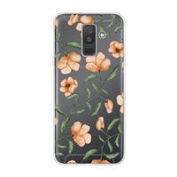 Peachy flowers: Samsung Galaxy A6 Plus (2018) Transparant Hoesje