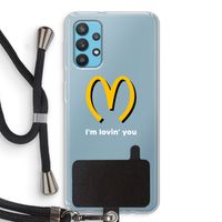 I'm lovin' you: Samsung Galaxy A32 4G Transparant Hoesje met koord