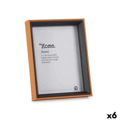 Fotolijsten Gift Decor Bruin Zwart Kristal Hout MDF (6 Stuks)