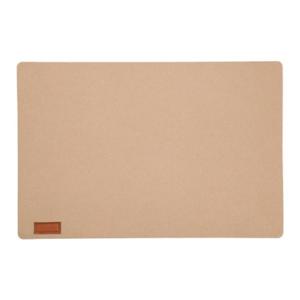 Placemats/onderleggers voor op tafel - beige - 30 x 45 cm - met ronde hoeken