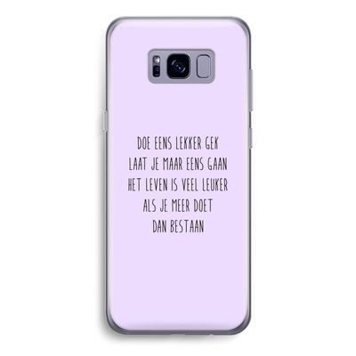Gek: Samsung Galaxy S8 Transparant Hoesje