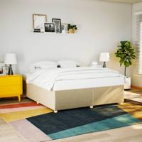 Bedframe zonder matras stof crèmekleurig 180x200 cm