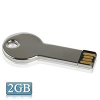Metal serie Mini USB 2.0 Flash schijf met sleutelhanger (2GB)