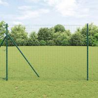 Hekpalen 2 pcs Groen 210 cm Poedergecoat staal Hekpalen 2 pcs Groen 210 cm Poedergecoat staal