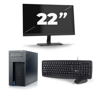 Dell Precision T1650 Micro Tower - Intel Core i7-2e Generatie - 16GB RAM - 256GB SSD - Windows 10 + 1x 22 inch Monitor