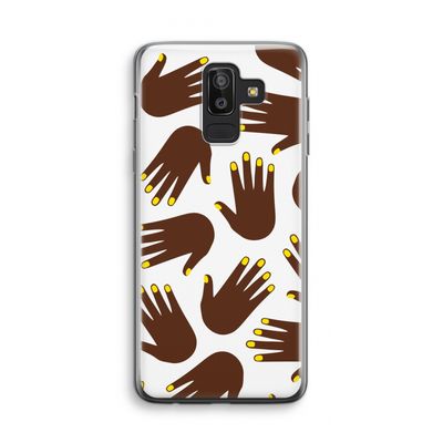 Hands dark: Samsung Galaxy J8 (2018) Transparant Hoesje